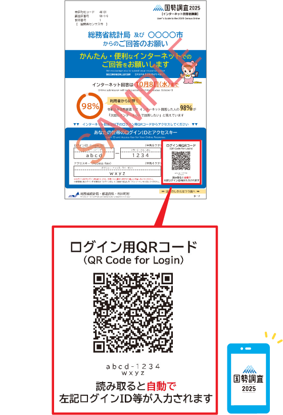 回答のお願いサムネイル ログイン用QRコード